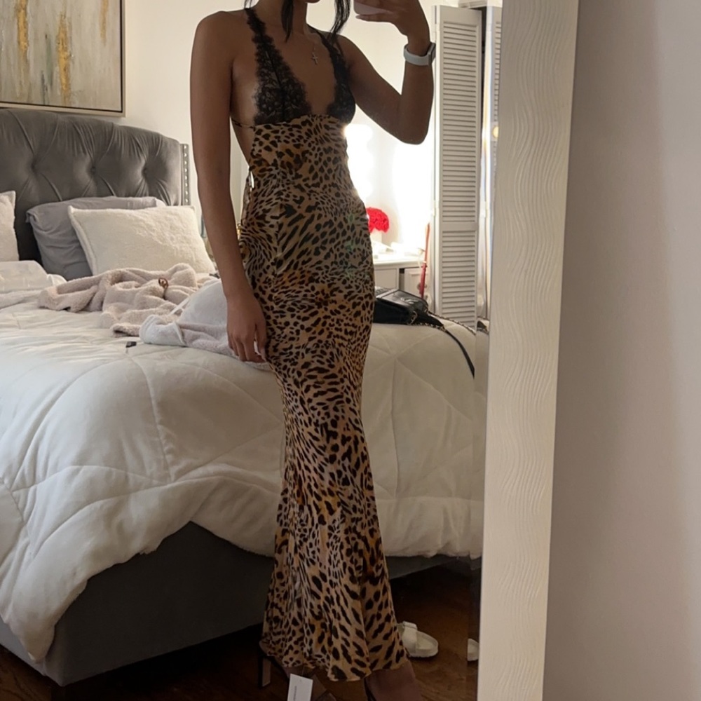 Rat & Boa Akima Leopard Slip Dress
